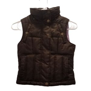 London Fog Girls Kids Puffer Vest Brown Small Size 7/8 Fall Back to School